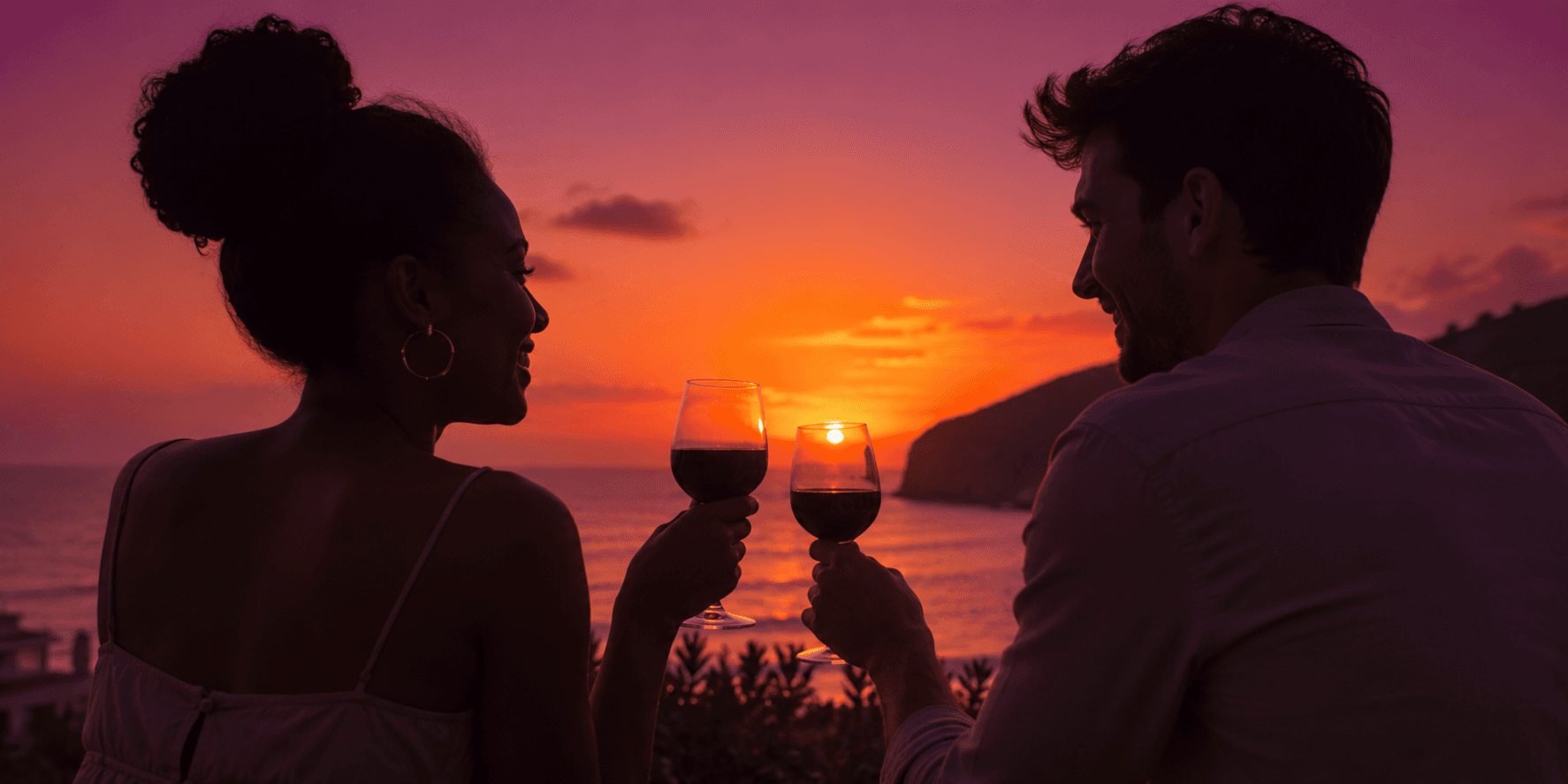 A couple celebrating an intentional relationship